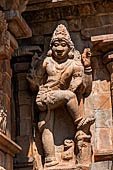 The great Chola temples of Tamil Nadu - The Brihadisvara temple of Gangaikondacholapuram. Dvarapalas guarding the sanctuary entrance. 